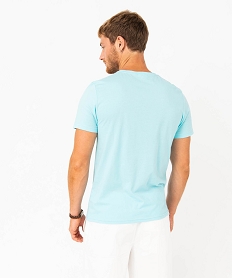 tee-shirt a manches courtes imprime estival homme bleu tee-shirtsI969301_3