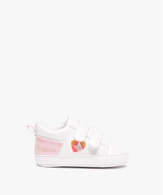 baskets naissance bebe fille a scratch avec details scintillants blancI969801_1