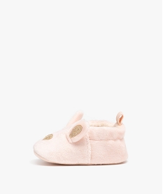 chaussons de naissance bebe fille lapin en velours rose chaussures de naissanceI970301_3