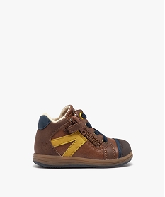 GEMO Chaussures premiers pas bébé garçon bicolores - Hobiz marron standard