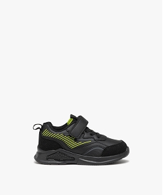 GEMO Baskets bébé garçon unies style running noir standard