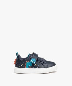 tennis garcon avec motif dinosaure et fermeture scratch bleu baskets et tennisI972801_1