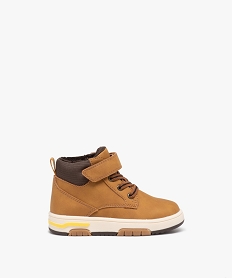GEMO Boots bébé garçon doublées fermeture scratch marron vif