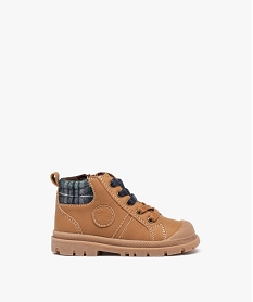GEMO Boots doublé à lacets et zip bébé garçon - LuluCastagnette marron standard