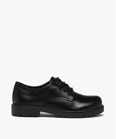 derbies garcon unis a semelle crantee fermeture lacets noir chaussures bassesI976401_1