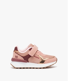 GEMO Baskets fille unies style running à scratch - Hobiz rose standard