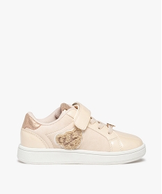 GEMO Baskets fille à détails brillants et vernis – LuluCastagnette beige standard