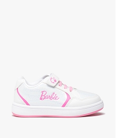 GEMO Baskets fille pailletées à scratch et à lacets - Barbie blanc standard