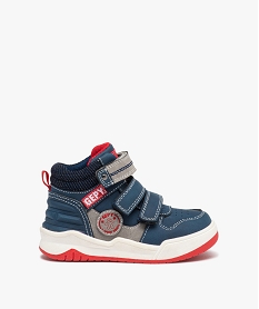 GEMO Baskets garçon montantes triple scratch - Gepy bleu standard
