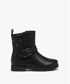GEMO Boots à tige matelassée et rivetée fille noir standard