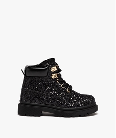 GEMO Boots fille à paillettes doublure chaude noir standard