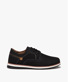 derbies garcon unis a lacets avec semelle a lisere noir chaussures bassesI988001_1