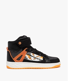 GEMO Basket mid-cut fermeture scratch avec motif manga garçon orange chine