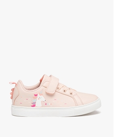 GEMO Tennis à motif licorne avec fermeture scratch fille du 31 au 34 rose standard