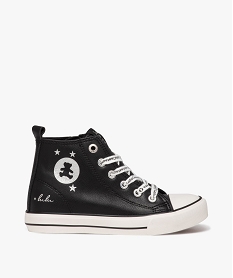 GEMO Baskets fille mid-cut unies à semelle épaisse - LuluCastagnette noir standard