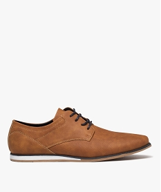 derbies homme unis a semelle contrastee brunJ001701_1