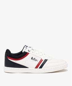 GEMO Baskets homme casual à bandes colorées - Lee Cooper Blanc