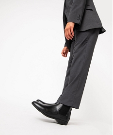 GEMO Chelsea boots avec élastiques texturés homme noir vif