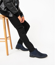 GEMO Boots Chelsea en suédine élégantes homme bleu chine