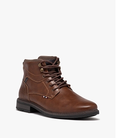 boots homme unies a lacets et a zip style casual brunJ008801_3
