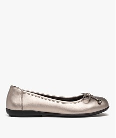 ballerines femme metallisees a nœud decoratif grisJ016301_1