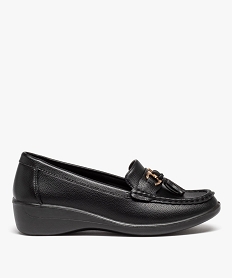 GEMO Mocassins femme confort à pampilles avec semelle compensée noir standard