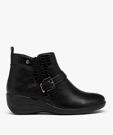 GEMO Boots confort avec bride à boucle femme noir standard