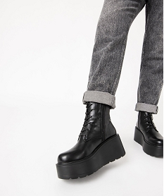 boots femme unies a talon compense noirJ029701_1