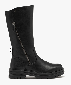 bottes esprit biker a semelle crantee femme noirJ036701_1