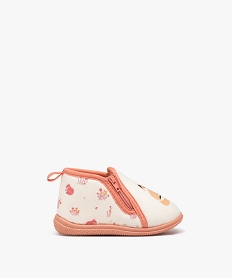 GEMO Chaussons bébé fille bottillons à zip imprimés renard Rose