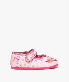 GEMO Chaussons fille forme ballerine à scratch - Pat patrouille rose standard