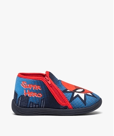 chaussons bebe garcon super heros en velours bleuJ039901_1