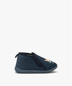 GEMO Chaussons bébé garçon bottillons à zip en jersey imprimés bleu standard