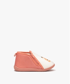 GEMO Chaussons fille bottillons à zip imprimés renard rose standard