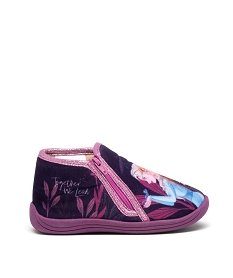 chaussons fille bottillons a zip la reine des neiges - disney violetJ040501_1