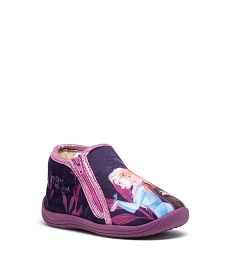 chaussons fille bottillons a zip la reine des neiges - disney violetJ040501_2