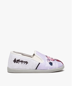 GEMO Chaussons fille imprimés en velours - Naruto gris standard