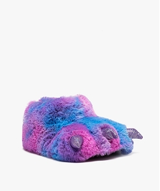 GEMO Chaussons fille 3D en forme de patte de monstre Violet