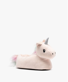 GEMO Chaussons fille licorne en volume Rose