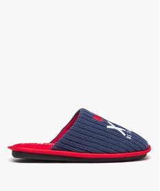 GEMO Chaussons homme mules XV de France dessus en maille bleu standard