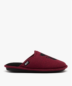 GEMO Chaussons homme mules en jersey avec semelle en sherpa - Camps United Rouge