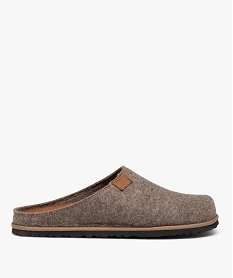 GEMO Chaussons mules façon lainage homme Brun