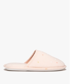 GEMO Chaussons femme mules plates en jersey à motifs étoilés rose standard