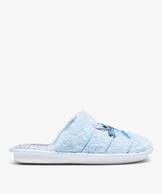 GEMO Chaussons femme mules plates à poils doux Stitch - Disney bleu standard