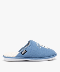 GEMO Chaussons mules avec doublure bouclette femme - Camps United bleu standard