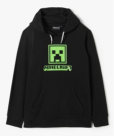 GEMO Sweat garçon à capuche avec motif - Minecraft Noir