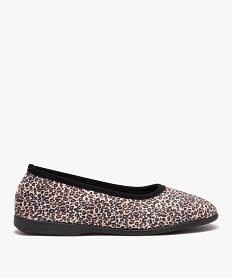 chaussons femme ballerines en velours leopard imprimeJ052701_1