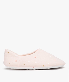 GEMO Chaussons femme souples en jersey à motifs rose standard