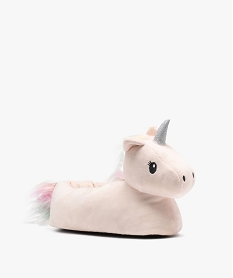 GEMO Chaussons femme en volume licorne beige standard