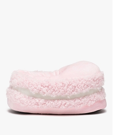 GEMO Chaussons femme volumineux en forme de macaron Rose